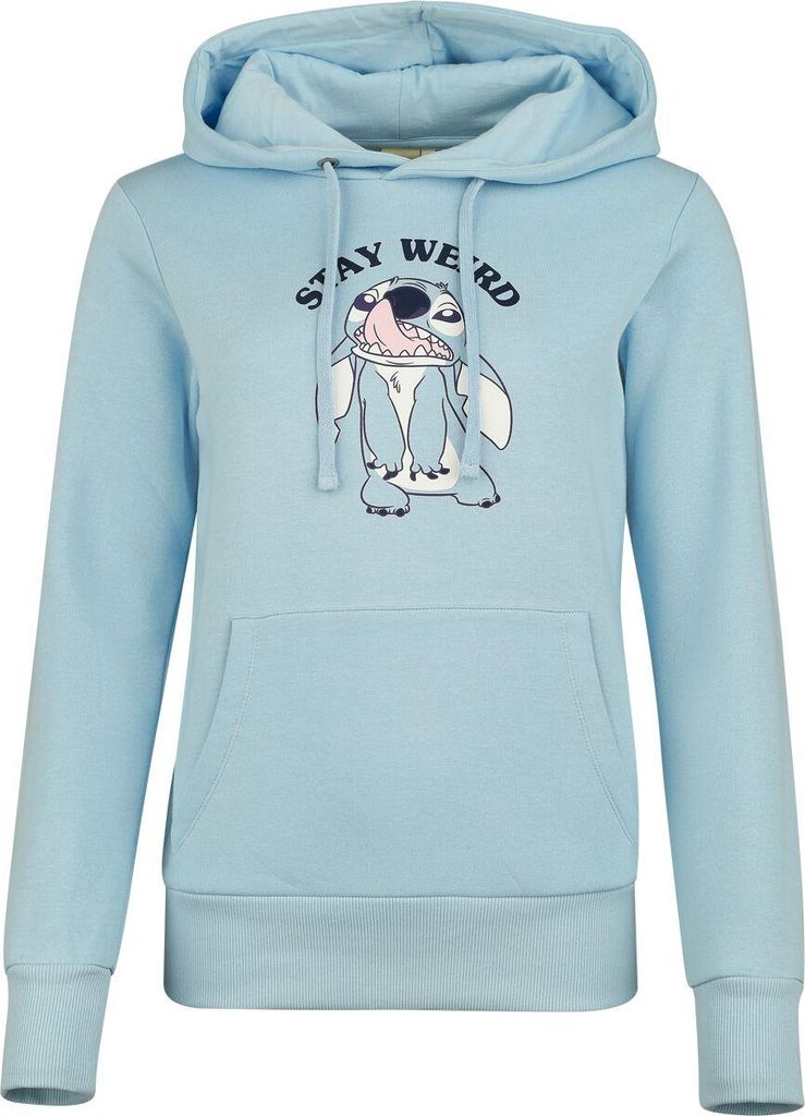Lilo & Stitch Kapuzenpullover Damen Stay Weird hellblau XXL