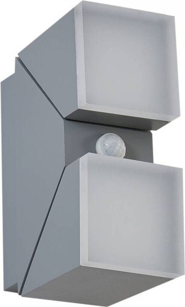Lindby LED-Wandleuchte Sally, 22 cm, grau, IP54, Sensor Produktbild 
