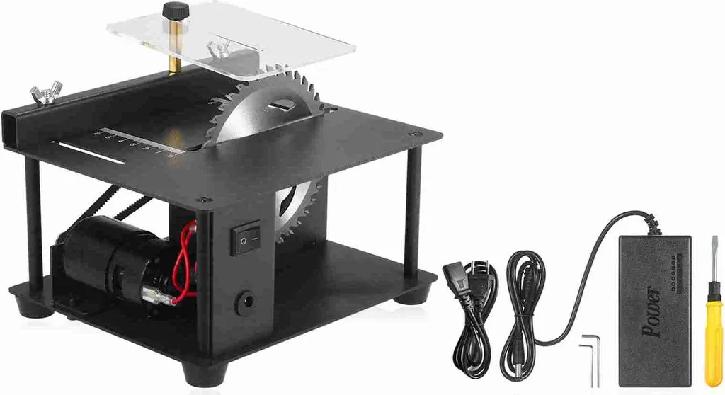 Mini Scie de Bureau Multifonction 35mm à Vitesse Réglable pour Artisan