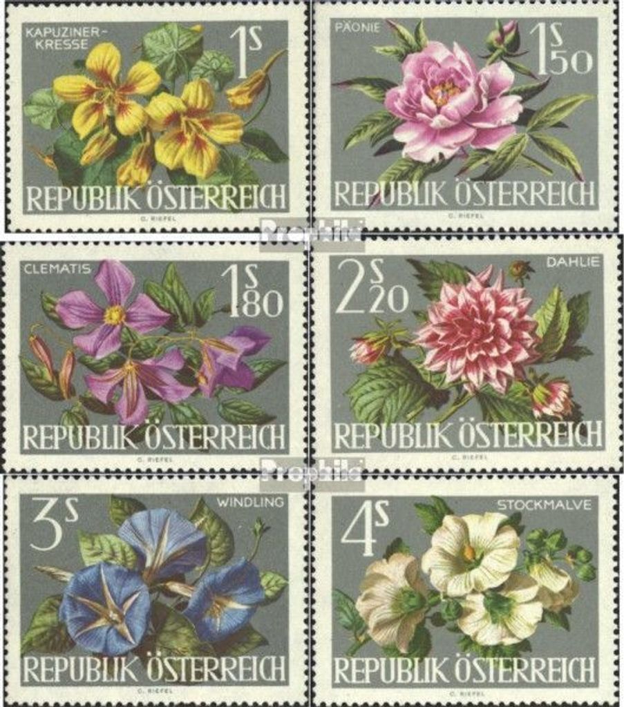 Briefmarken Österreich 1964 Mi 1145-1150 (kompl.Ausg.) postfrisch Gartenschau