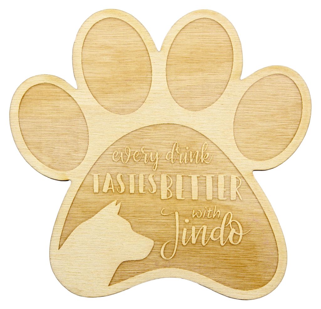 Koreanischer Jindo, Korea Jindo Dog, Jindo-gae - Tasse Untersetzer, graviert Untersetzer mit Hund, Geschenk für Hundeliebhaber von Art-Dog Marke