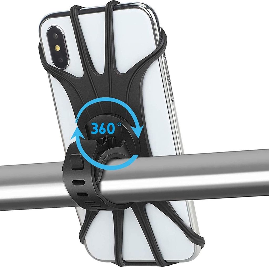 Silikon-Fahrradhalterung für Handys – 360° drehbar – Produktbild 