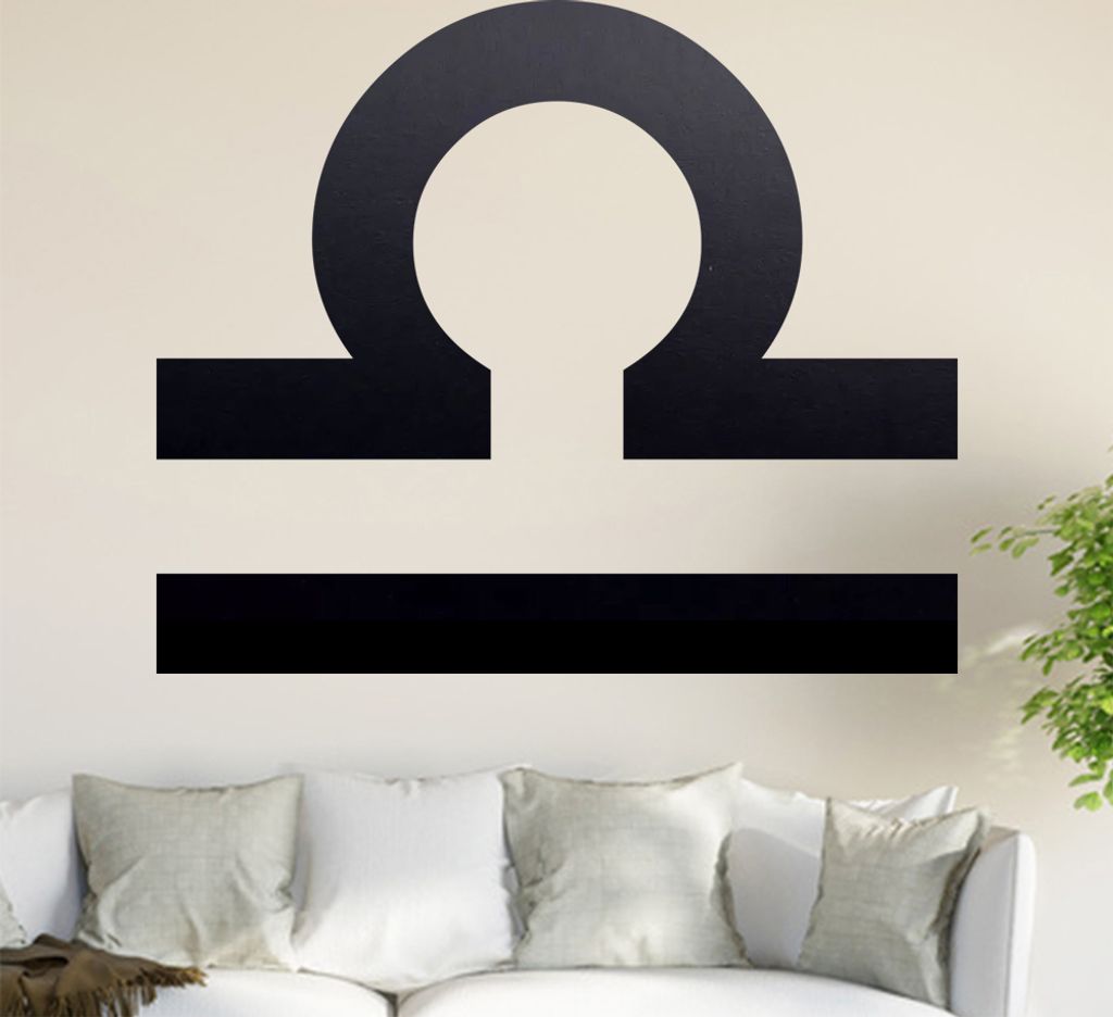 Sternzeichen: Waage Wandtattoo in 6 Größen - Wandaufkleber Wall Sticker - Dekoration, Küche, Wohnzimmer, Schlafzimmer, Badezimmer