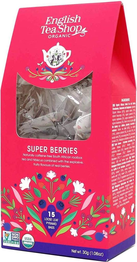ETS - Super Beeren, BIO, 15 Pyramiden-Beutel in Papierbox Produktbild 1