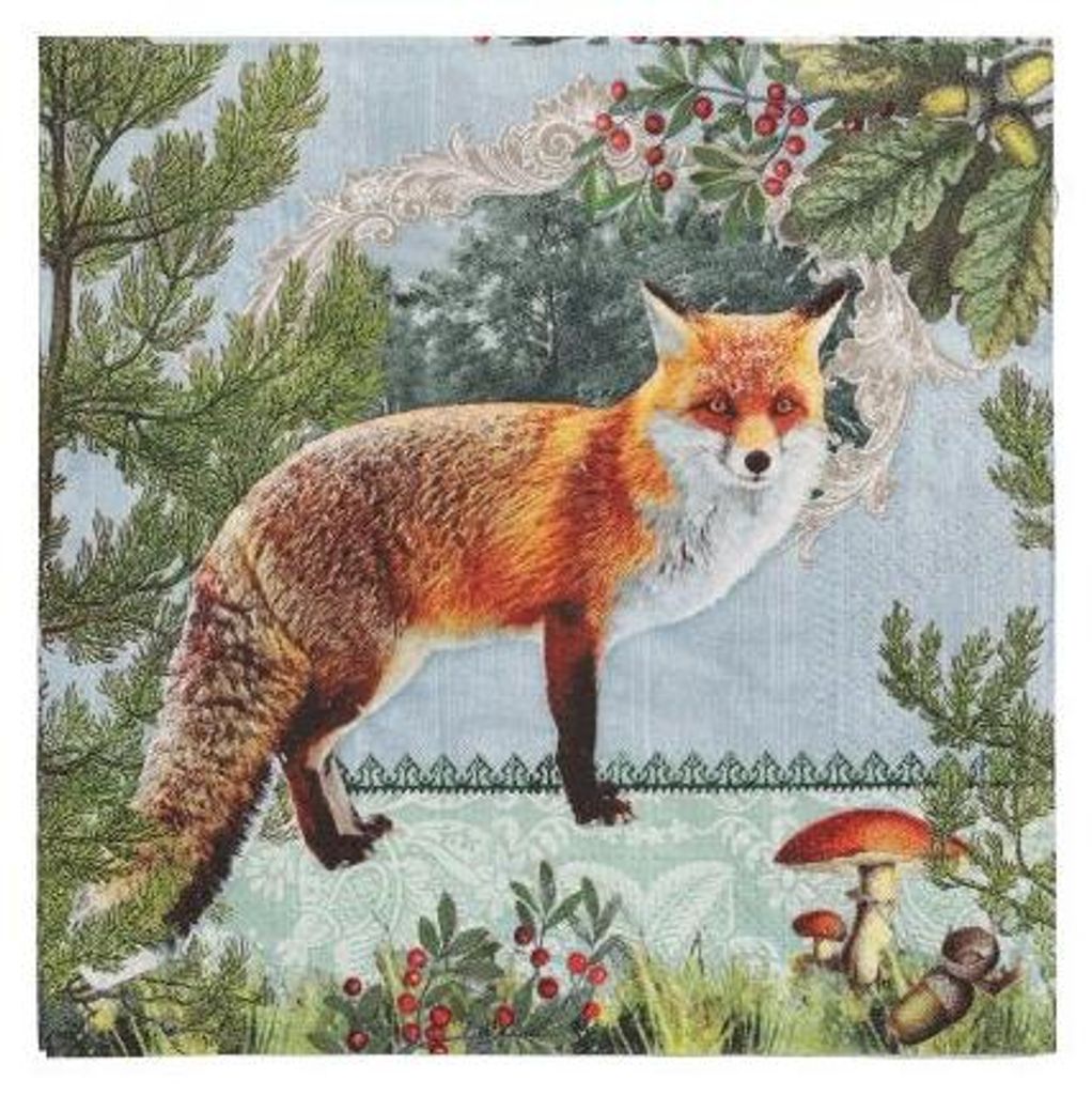 PAPSTAR Motiv-Servietten "Fox Portrait" 330 x 330 mm 20 Produktbild 