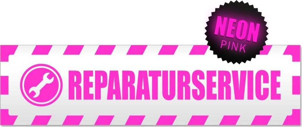 Reparaturservice gestreift Magnetschild Schild magnetisch