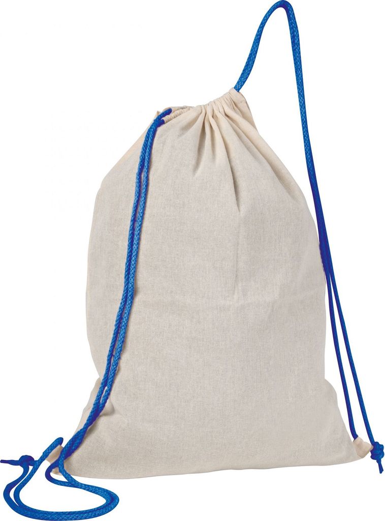 Baumwolle Gymbag / Sportbeutel / Turnbeutel / weiß mit Produktbild 