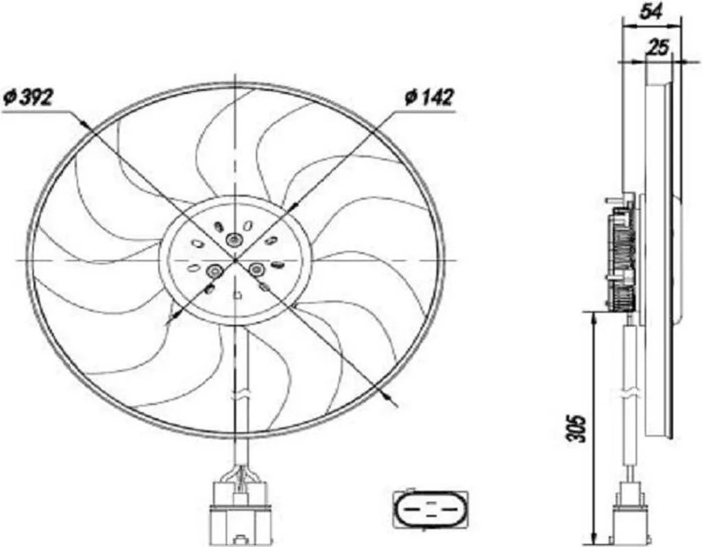 Stop surchauffe : Ventilateur moteur NRF 250W adapté à votre SKODA FABIA