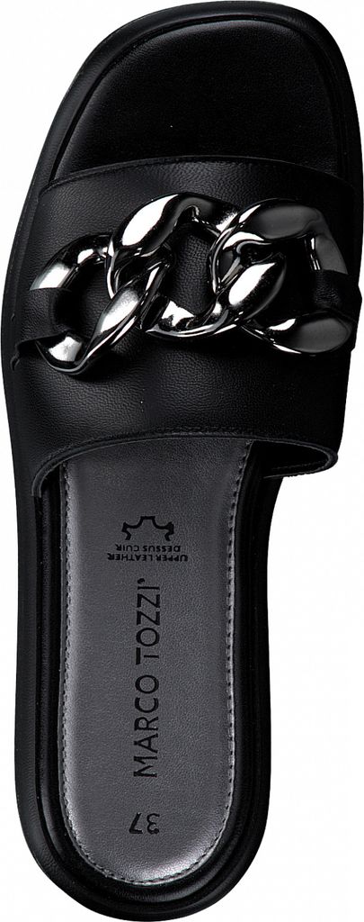 MARCO TOZZI Damen Leder Clogs Pantoletten Kette Plateau Produktbild 2