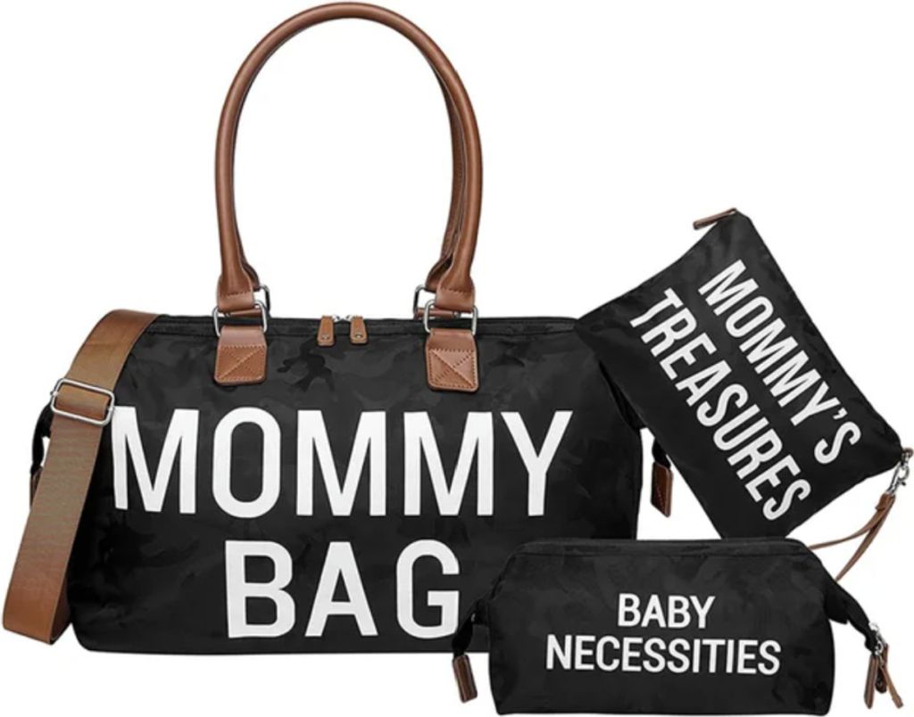 Borsa mamma - Nero, set di 3 pezzi Immagine del prodotto 