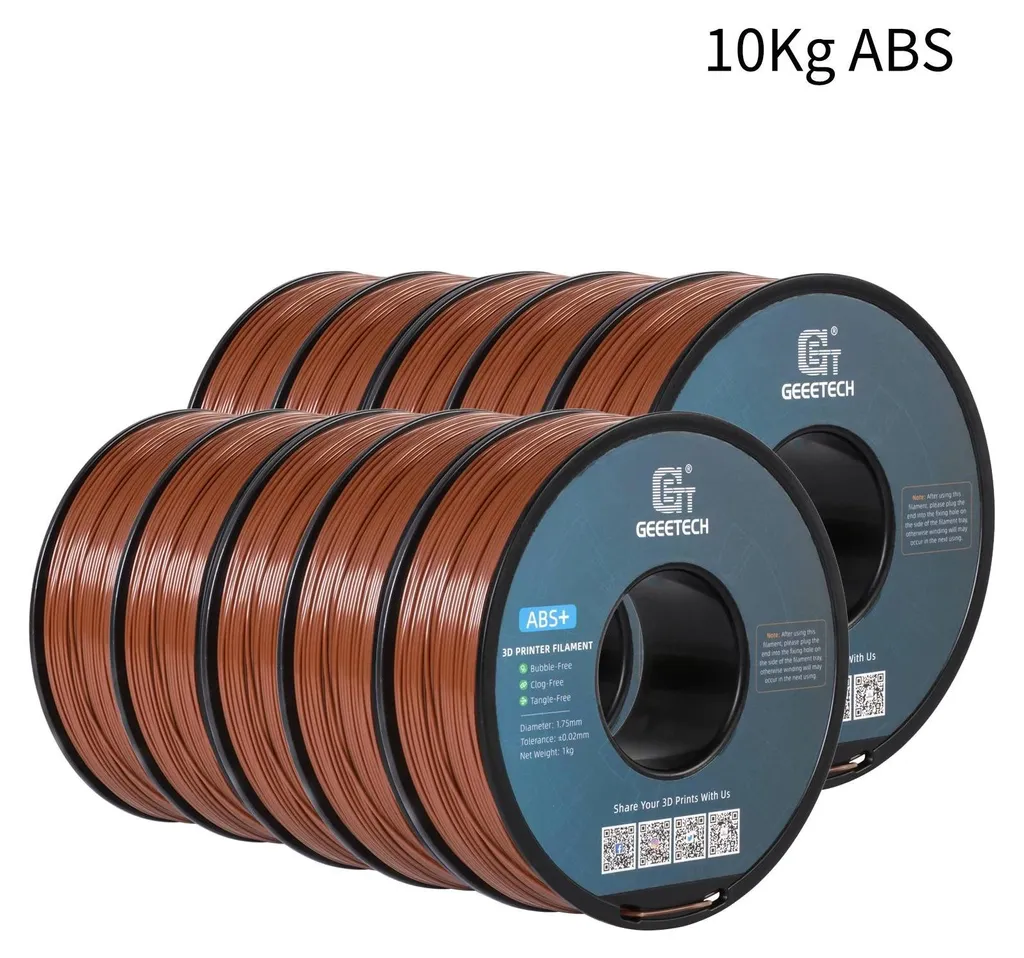 Filament ABS+ 1.75 mm Marron 10 kg haute résistance pour imprimante FDM