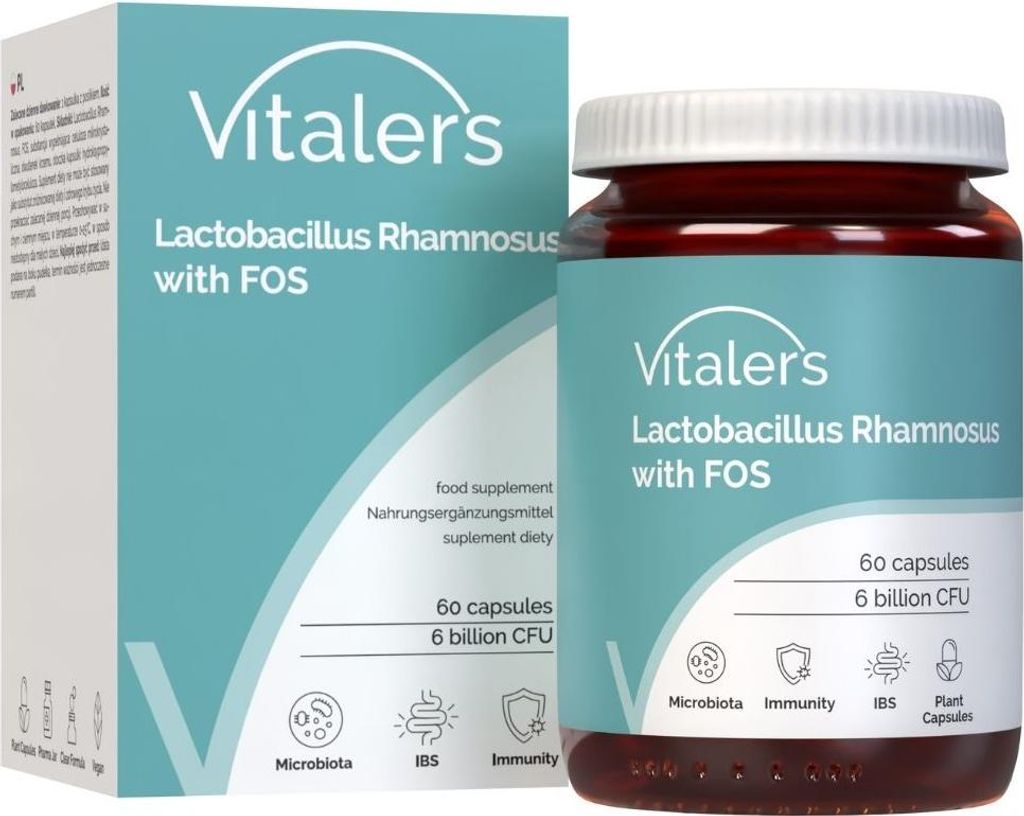Vitaler's Lactobacillus Rhamnosus mit FOS – 60 Kapseln, Vegan, Reine Zusammensetzung, 2-Monatsvorrat