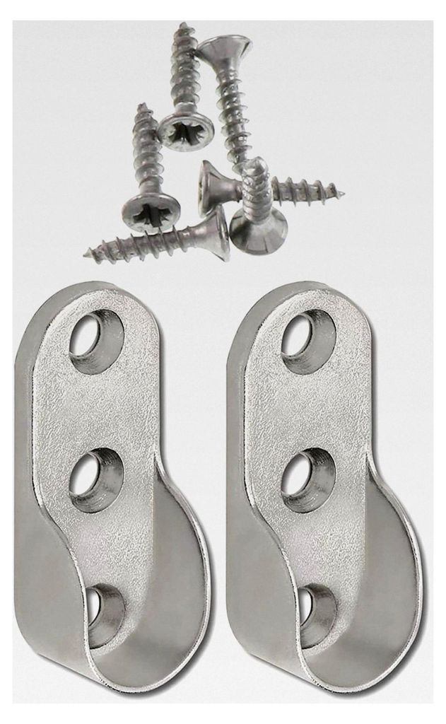 Ovaler Schrankrohrhalter, Silber