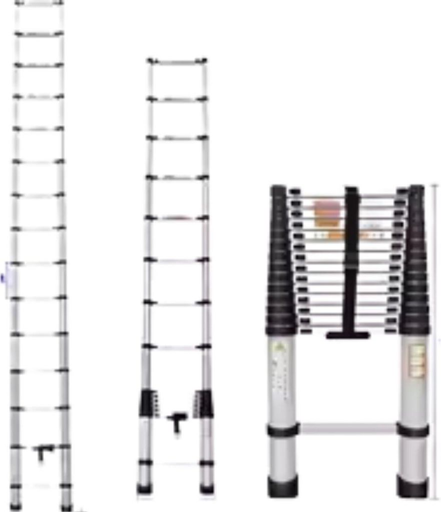 Teleskopleiter Zyren 4,4m – Aluminium Klappleiter – Rutschfeste Füße – EN131 – Max. 150kg belastbar