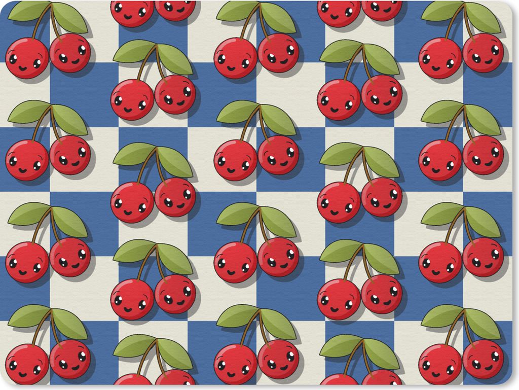 MuchoWow Mauspad Mousepad Mädchen - Kirsche - Essen - Muster - Mädchen - Kinder - Mädchen 40x30 cm - Mousepads - Maus Mat - Pad - Mausunterlag...