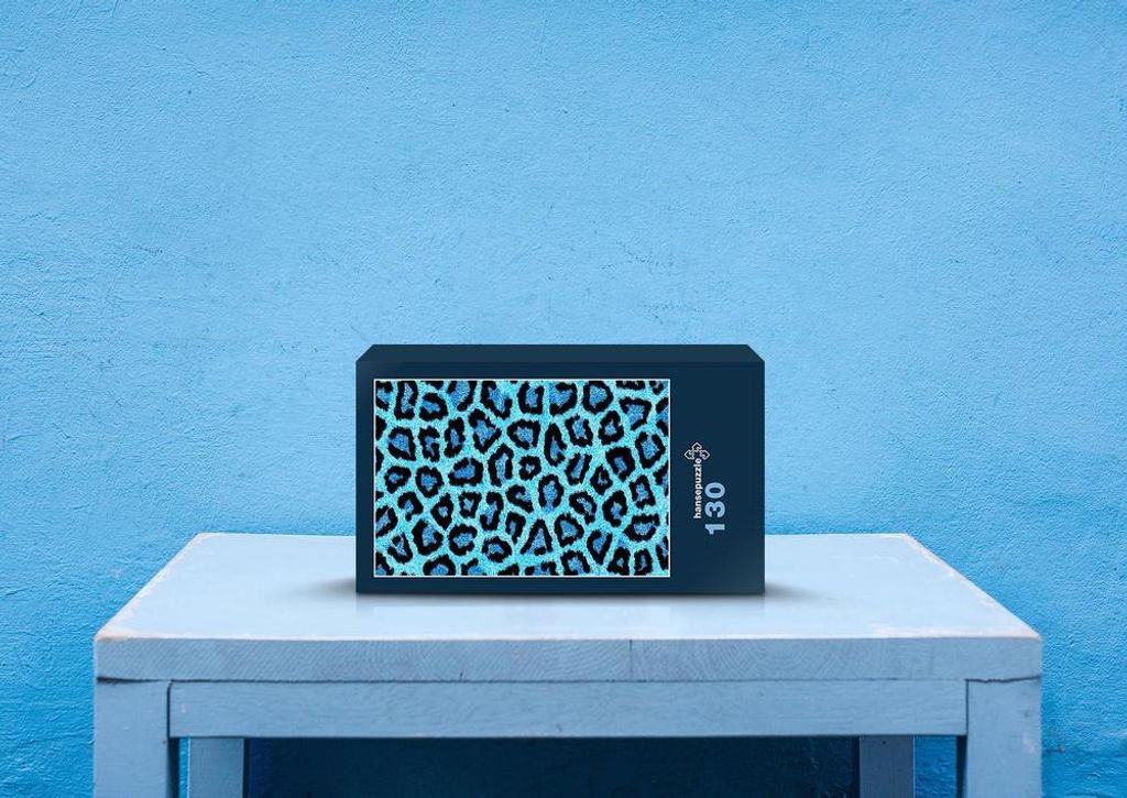 hansepuzzle 74436 - Leopard Puzzle, 130 Teile, Hintergründe, 28,7 x 20,0cm mit hochwertiger Aufbewahrung, Kartonbox und wiederverschließbarem Beutel