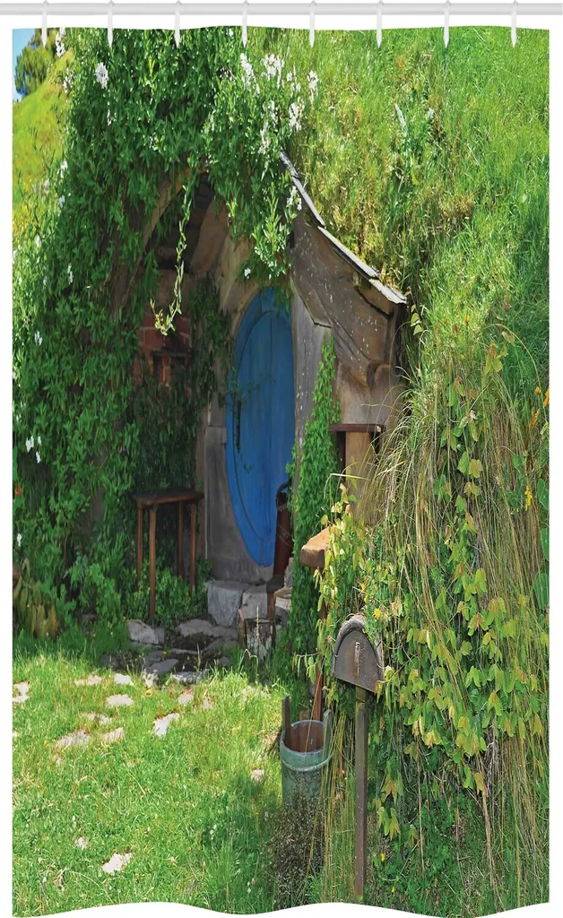 Tenda Doccia Hobbit Land 120x180 cm | Arredo Bagno Fantasy Abakuhaus