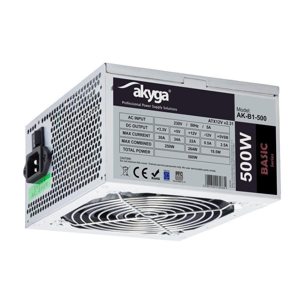 Akyga AK-B1-500, 500 W, 230 V, 500 W, 5 A, 250 W, 264 W Zdjęcie produktu 