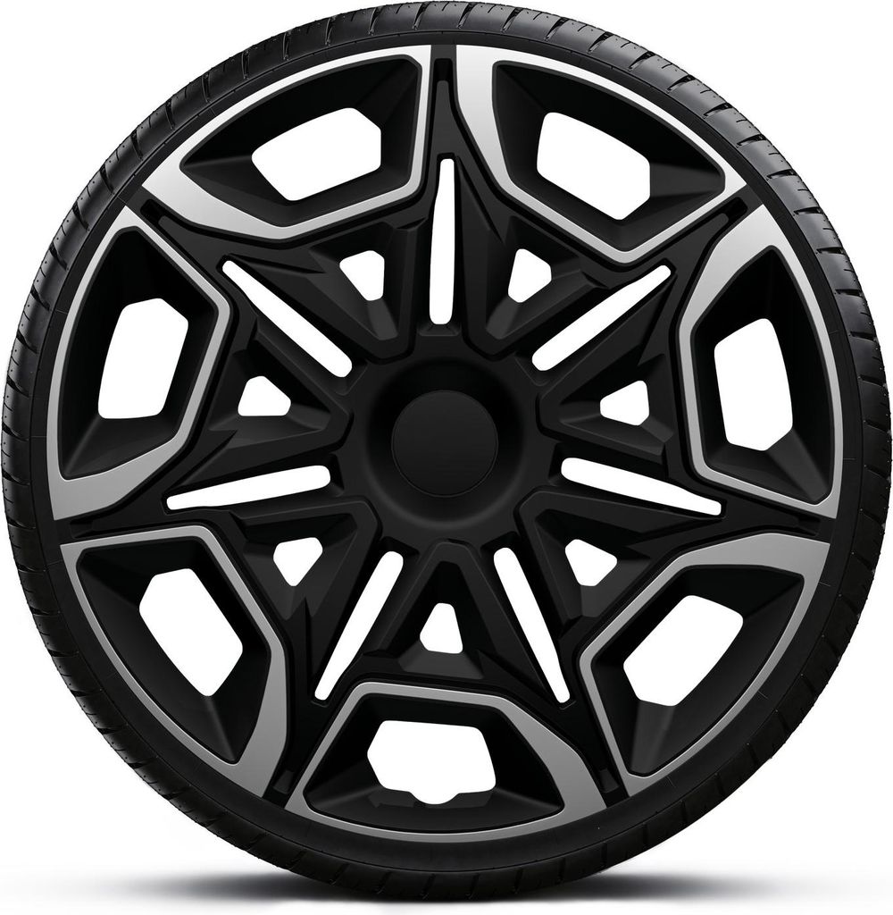 Radkappen Radzierblenden EINZELN (1Stück) 15 Zoll VARIDO SILVER BLACK Z499691