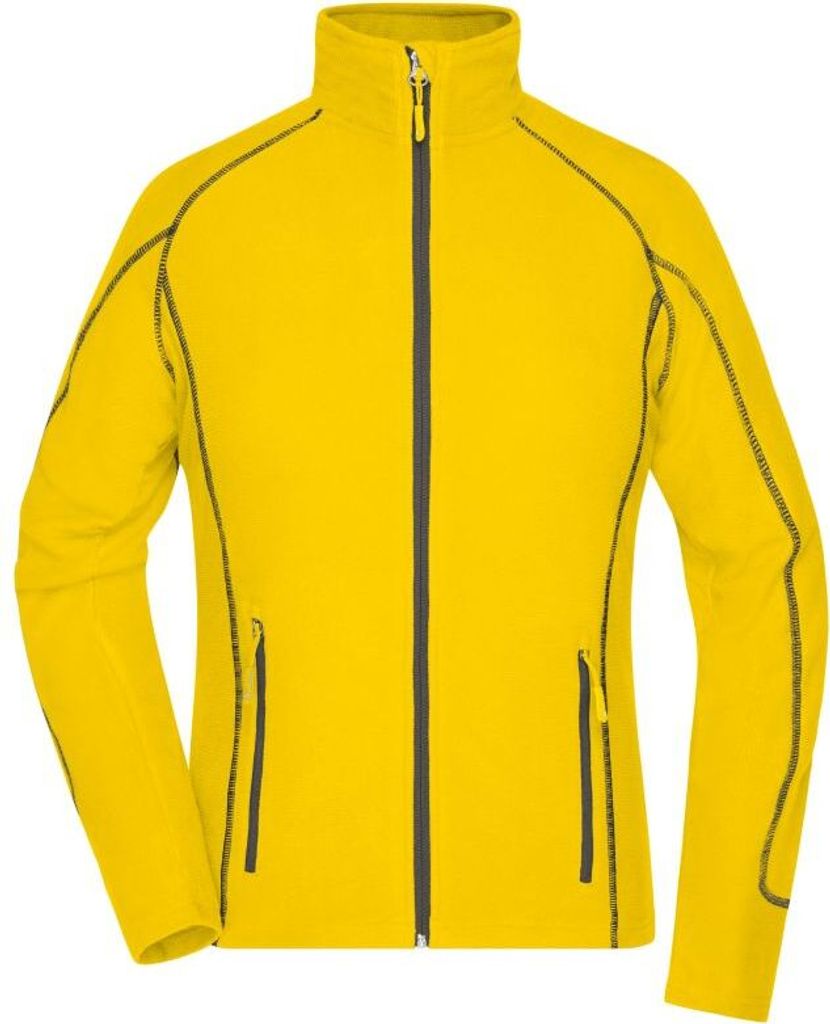 Leichte Outdoor-Fleecejacke yellow/carbon, Gr. M