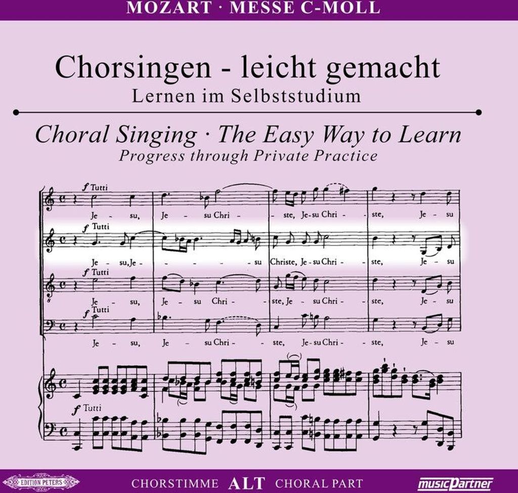 Messe c-Moll KV427 : CD Chorstimme Altund Chorstimmen ohne Alt