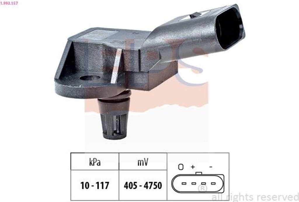 EPS Luftdrucksensor Höhenanpassung 1.993.157 Bremskraftverstärker für VW Golf IV Schrägheck (1J1)