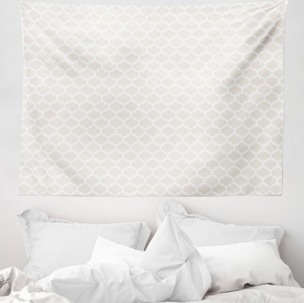 ABAKUHAUS Beige Wandteppich, Empfindliche Klassische Reihen aus Weiches Mikrofaser Stoff Waschbar ohne Verblassen Digitaldruck, 150 x 110 cm, Eisch...