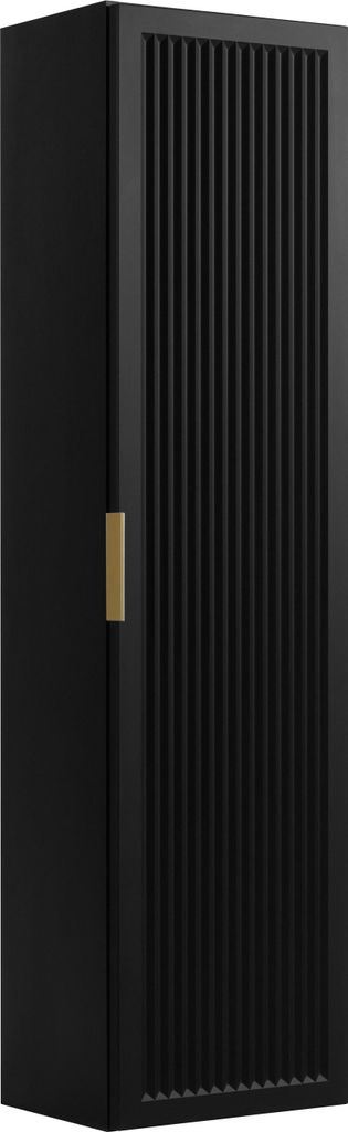 Badezimmerschrank, schwarz, 35 x 27 x 136 cm