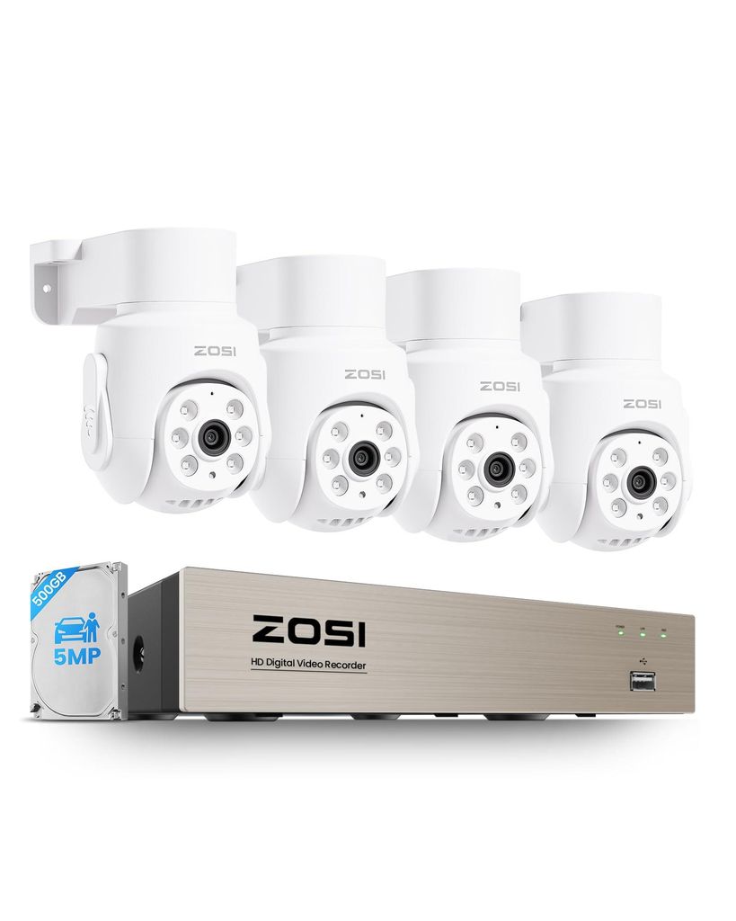 ZOSI 5MP Kabelgebunden Überwachungskamera Set mit Audio, Produktbild 