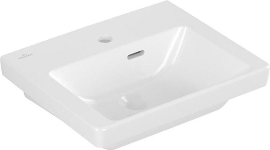 Villeroy & Boch Subway 3.0 Handwaschbecken, 1 Hahnloch, mit Überlauf, ungeschliffen, 450x370mm, 4370FK01