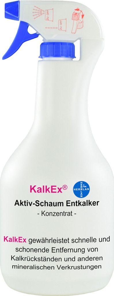 KalkEx I Aktiv-Schaum Entkalker-Konzentrat I 1.000 ml Sprühflasche