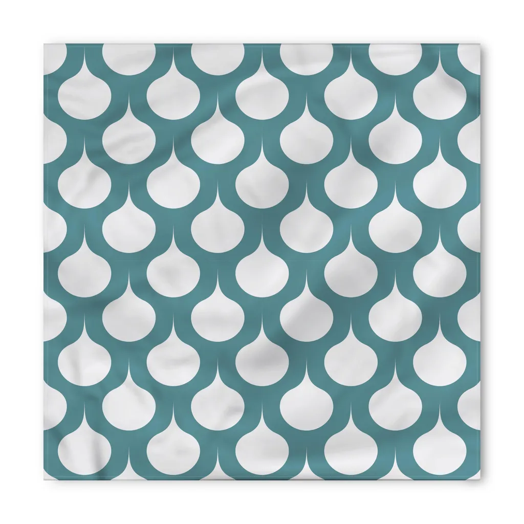 Bandana Cane ABAKUHAUS Verde Acqua - Look Retrò Art Nouveau 40x40 - 2