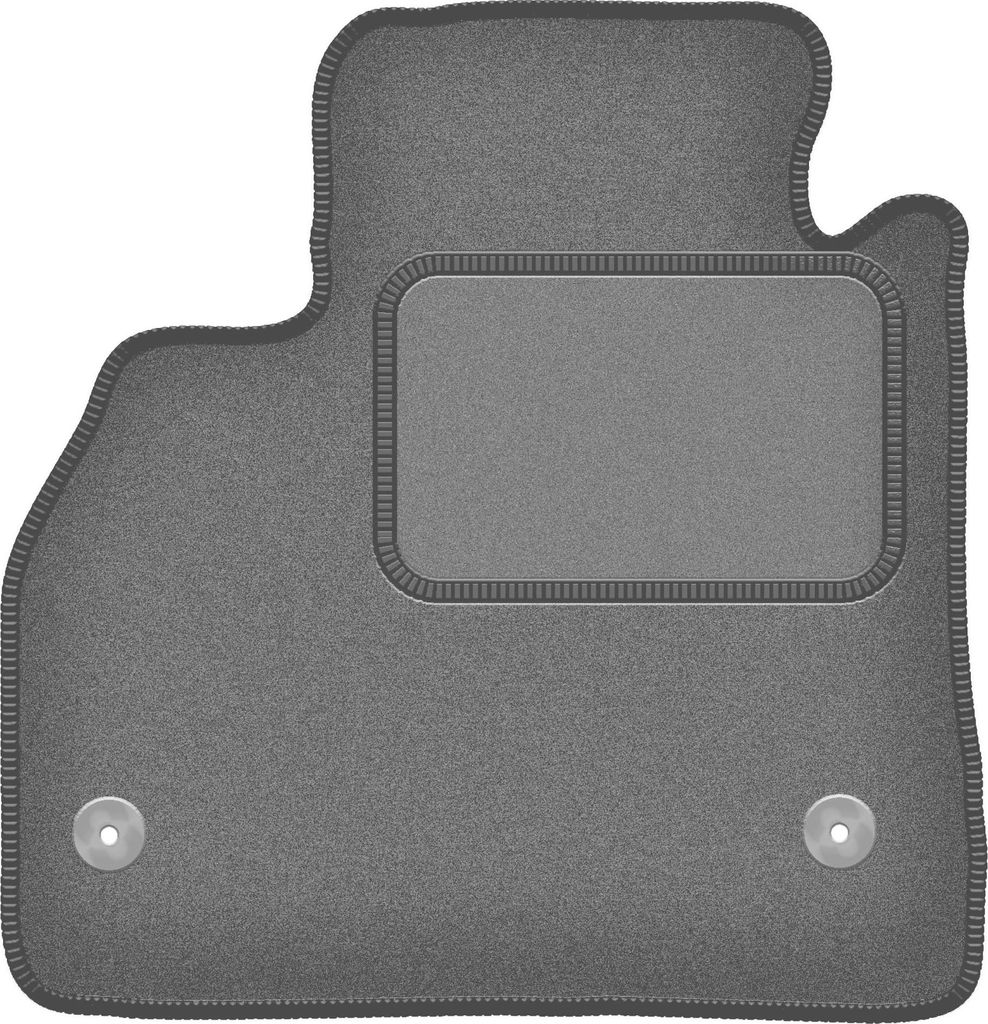 Fahrerfußmatte Velours graphit passend für Renault Kangoo Express (2021-, kombivan) – mit Befestigungen – passgenau