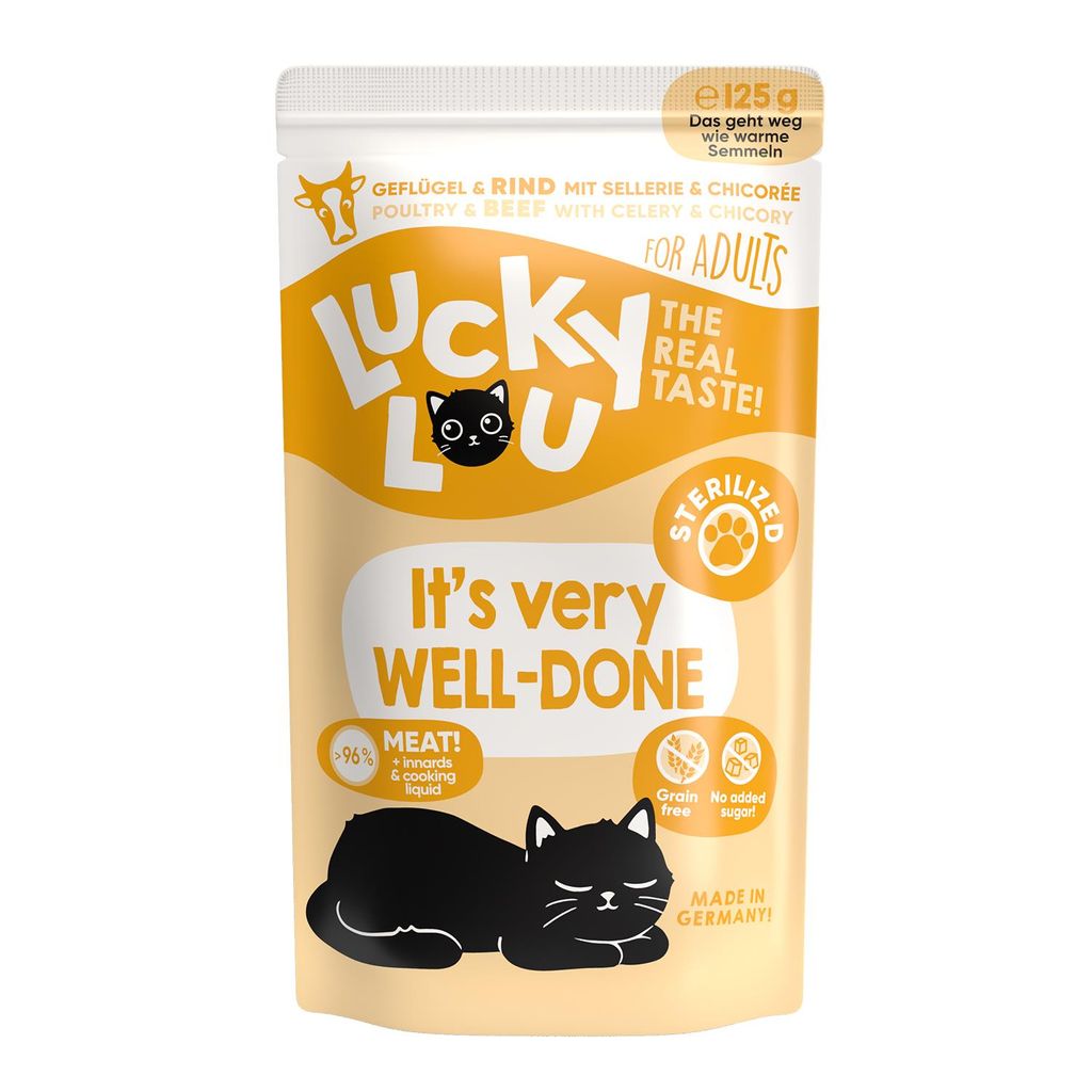 Lucky Lou Lifestage Sterilized Geflügel & Rind 125 g Produktbild 