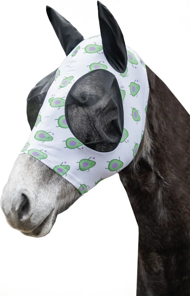 HKM Fly maschera Avocado, Colore:bianco/viola, Taglia:Pony