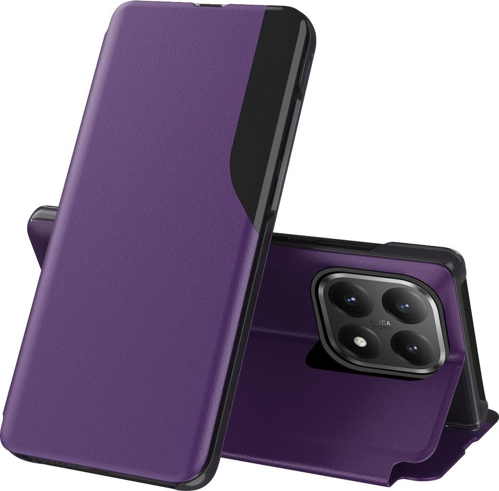 Hülle für Xiaomi 15T, Flip Stand Cover Kunstleder Schutzhülle Lila