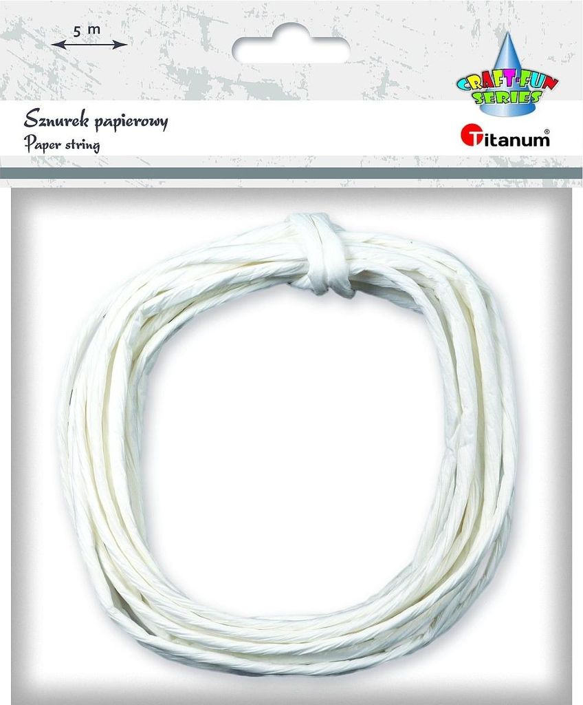 Papierkordel 5m Weiß Titanum