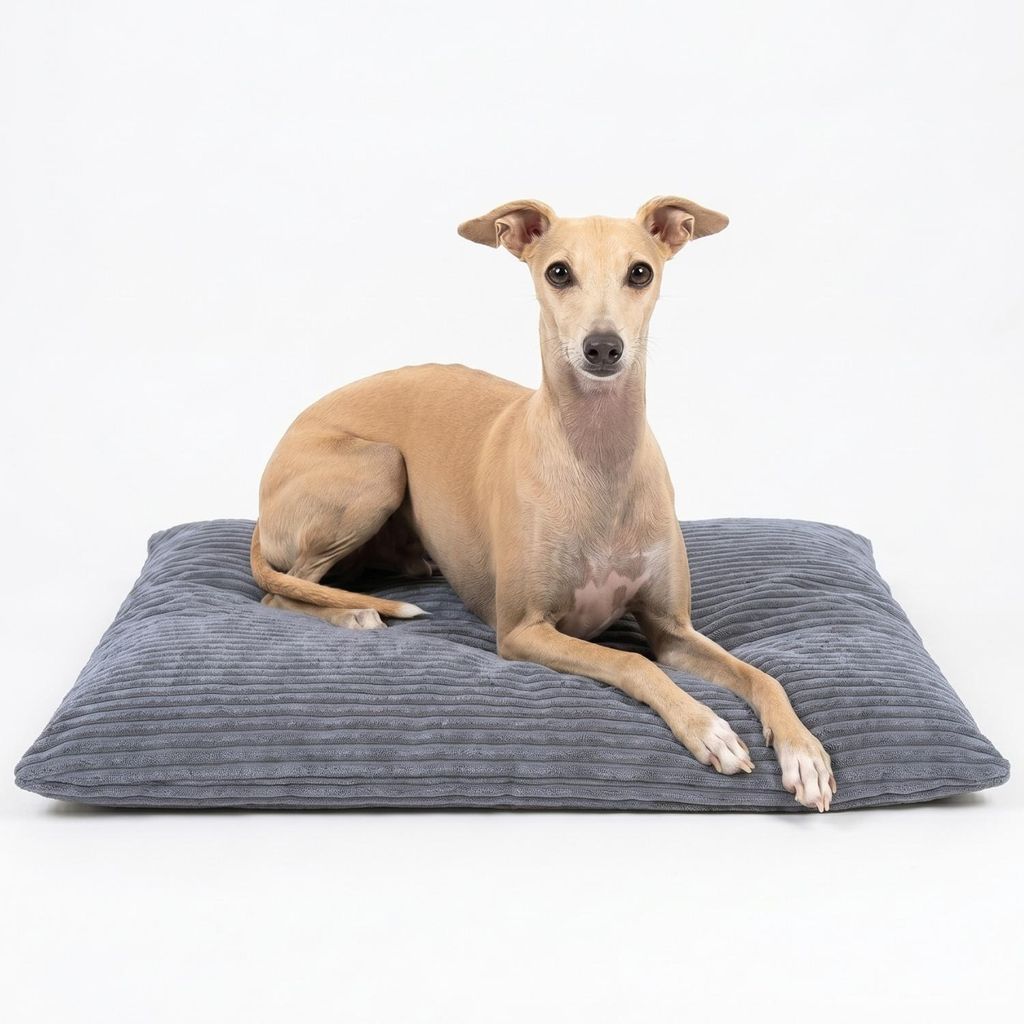 4L Textil MOLLY Hundekissen Cord Grau Hundebett Cord Produktbild 