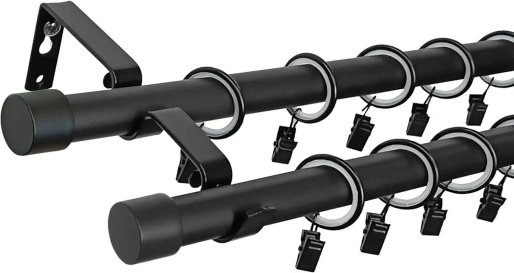 LOFT 360 cm 2-läufige Gardinenstange Schwarz 19 mm aus Produktbild 