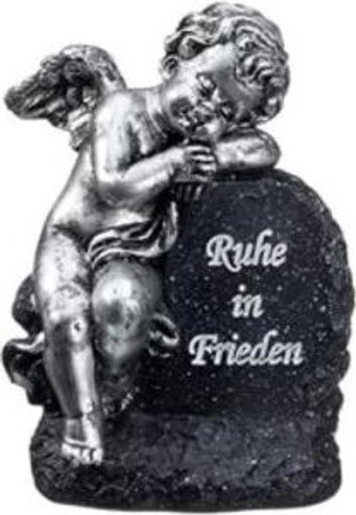 Grabstein Engel mit Spruch "Ruhe in Frieden" Grabdeko Produktbild 