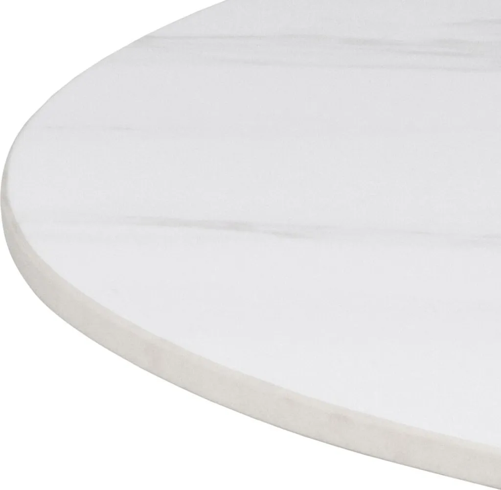 Table haute Malta blanc laqué avec repose-pieds intégré pour studio - 6