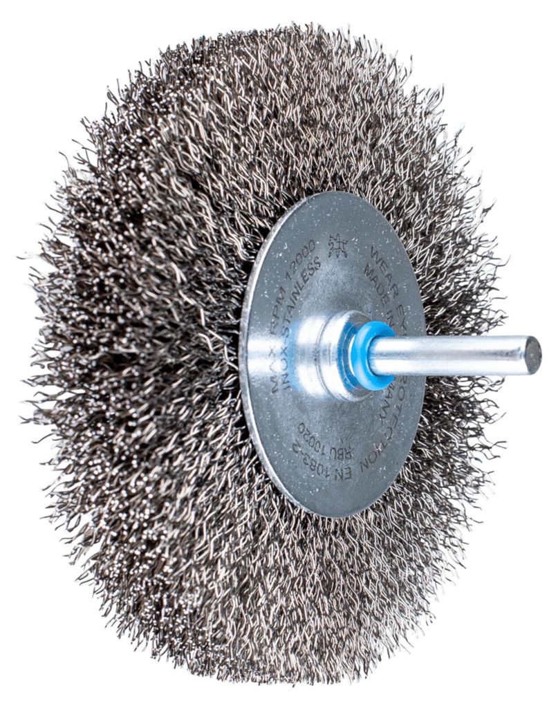 PFERD TOOLS Rundbürste ungezopft RBU Ø100x20mm Schaft-Ø6 mm Edelstahl-Draht-Ø0,30 10 Stk