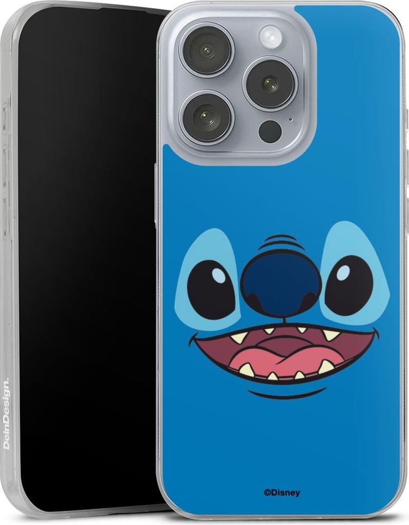 DeinDesign Slim Hülle für Apple iPhone 16 Pro Silikon Case Ultra Dünn Handyhülle Disney Offizielles Lizenzprodukt Lilo & Stitch