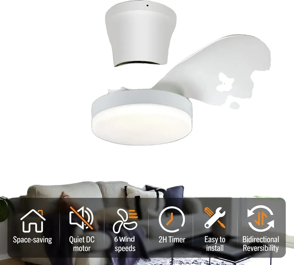 Ventilatore Soffitto LED Design Moderno: Efficienza e Comfort