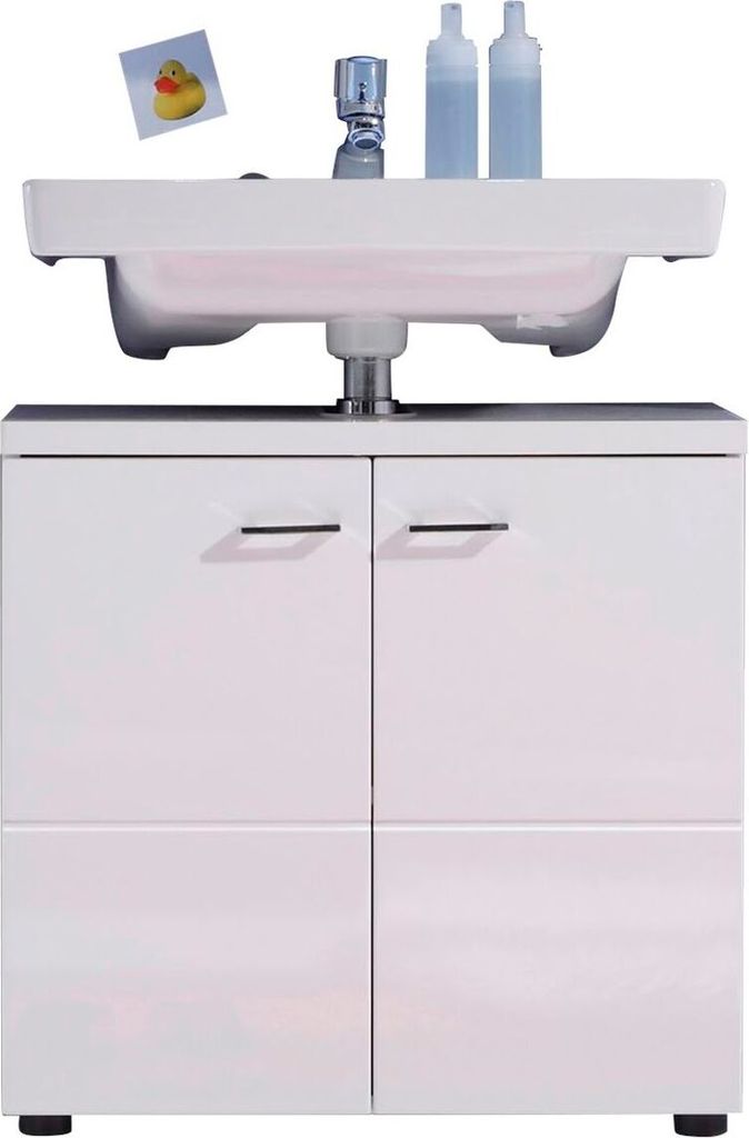 Nightlife meuble sous lavabo blanc haute brillance, blanc. Image du produit 