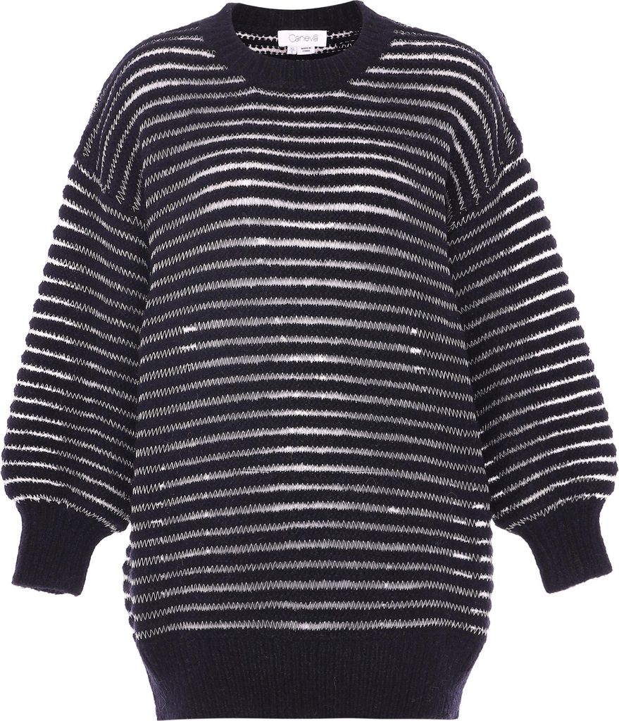 caneva damen pullover - schwarz, M/L