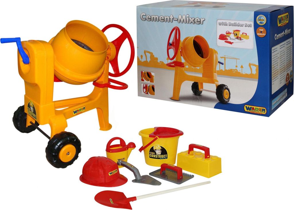 WADER Betonmischer + Sandspielset 8-teilig Produktbild 