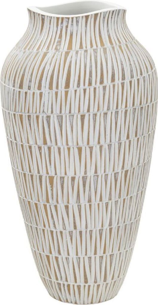 Mauro Ferretti Stiky Vase Ø 22x44 cm gold weiß