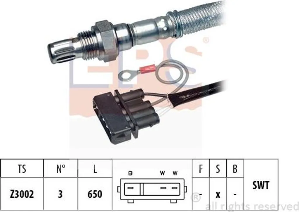 Sonde Lambda compatible OE 030906265M pour Corrado Passat 35I EPS 1.997