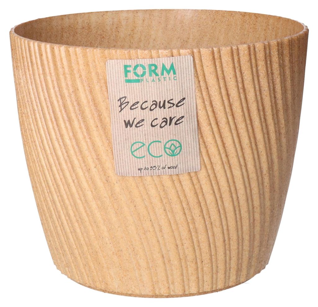 Form Plastic Plant pot/Floral pot Waves - Kunststoff - lachsrosa - 19x16 cm